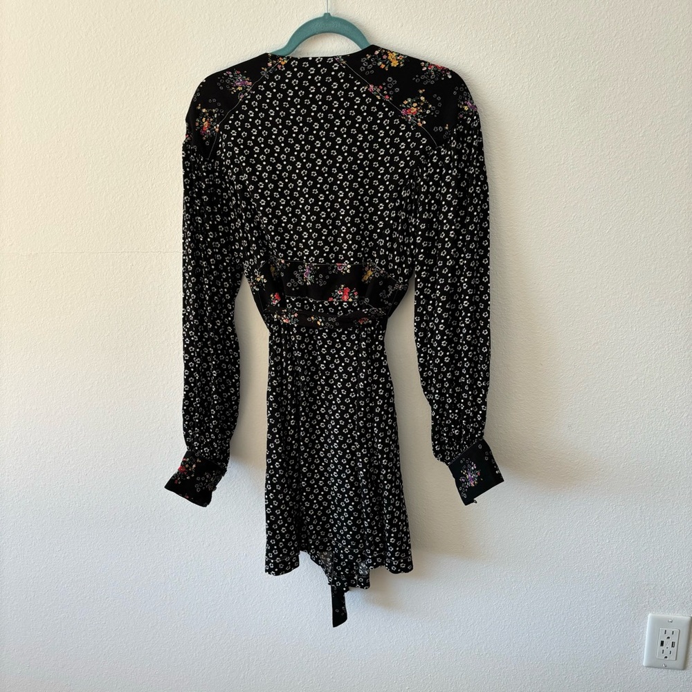 Free People Wonderland Mini Dress Black Floral - Picture 6 of 6
